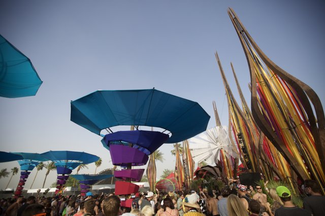 Colorful Umbrellas at Coachella Festival