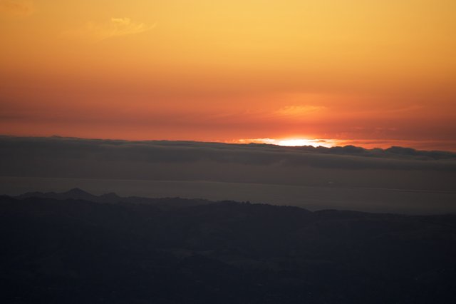 Fiery Sunset Over the Bay from Mount Diablo