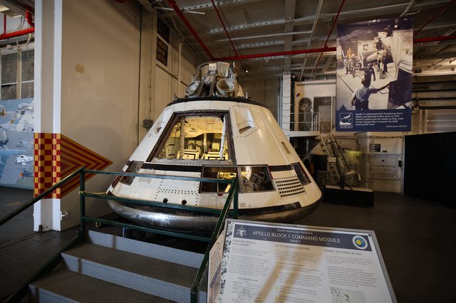 Apollo Block 1 Command Module Display at USS Hornet Museum