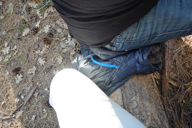 Outdoor Adventure Boots on Forest Trail