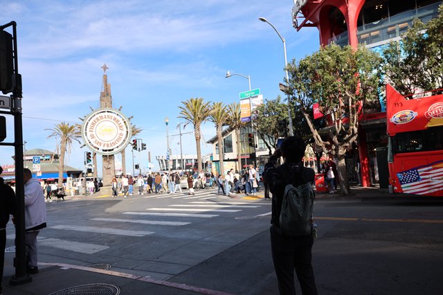 Busy Intersection at Fisherman's Wharf San Francisco
