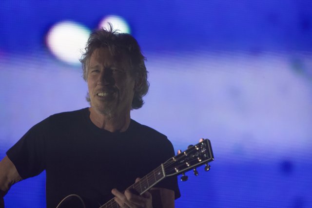 Roger Waters Playing Guitar at Coachella 2008
