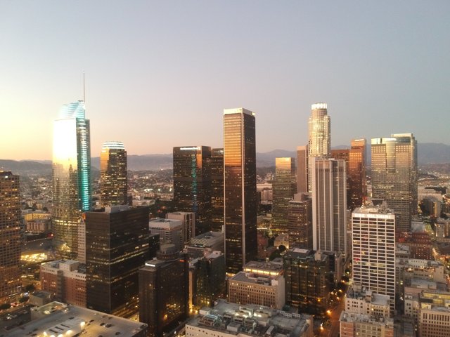 Sunset Over the Los Angeles Skyline