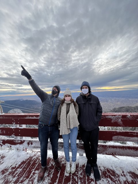 Masked Trio at Sandia Peak