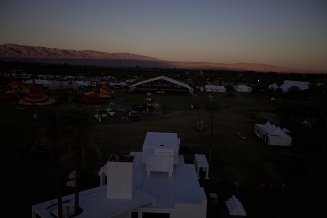 Sunset Over Festival Grounds