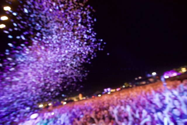 Night Sky Shimmering with Confetti at Coachella 2014