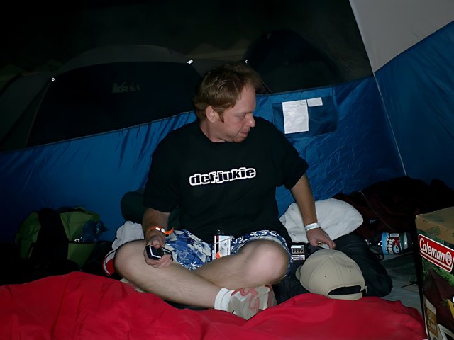 Resting in the Mountain Tent