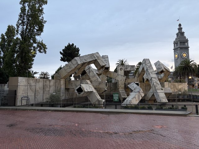 Deconstructed Abstract Sculpture at San Francisco Embarcadero