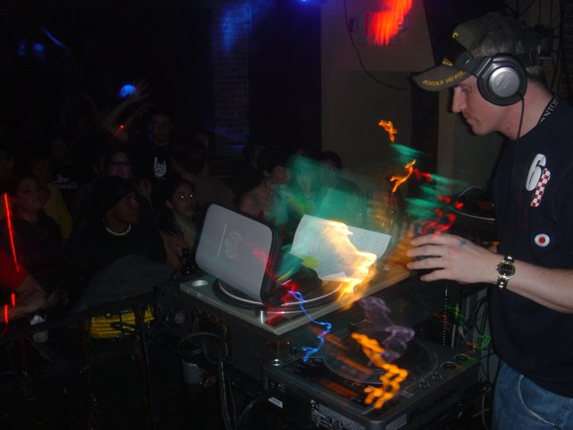 Headphone DJ in the Club