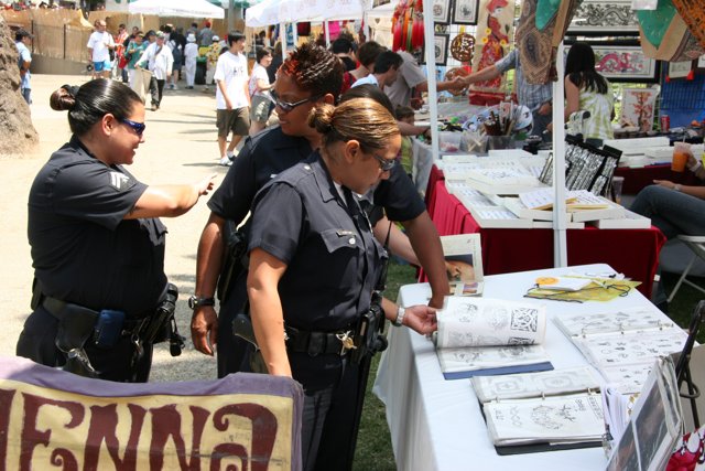 Police Officers Promote Literacy at Community Event