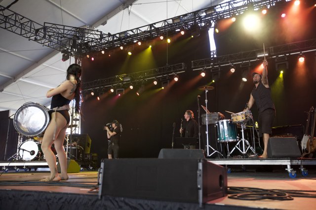 Bikini-clad Drummer Rocks Coachella Stage