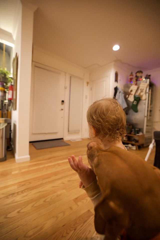Toddler Running Through Home in Motion Blur