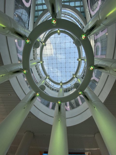 Green Skylight Sphere at Salesforce Transit Center