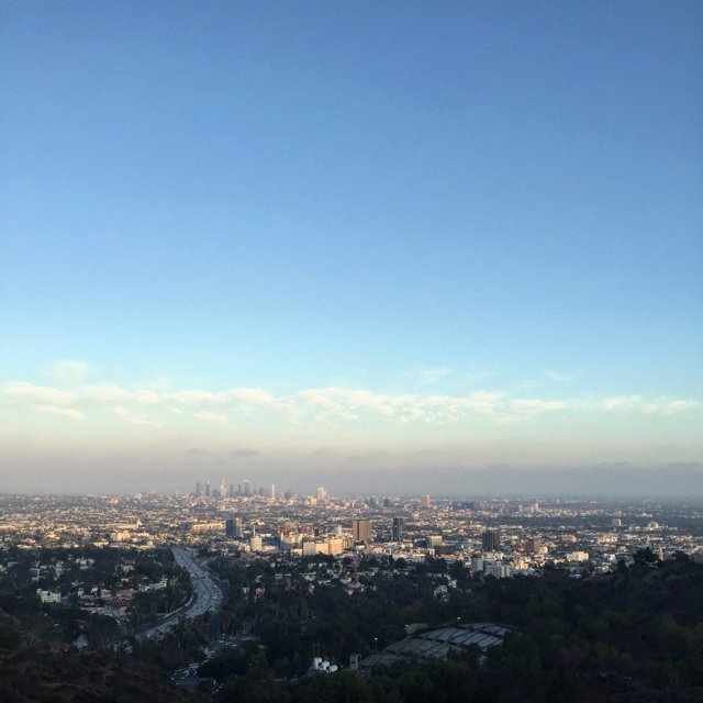 Overlooking the Los Angeles Skyline