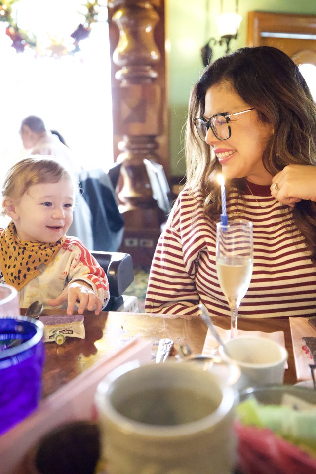 Mother and Daughter Enjoying Brunch at Madonna Inn