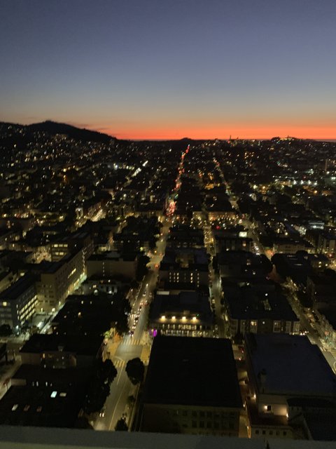 Nighttime Cityscape from San Francisco Skyscraper