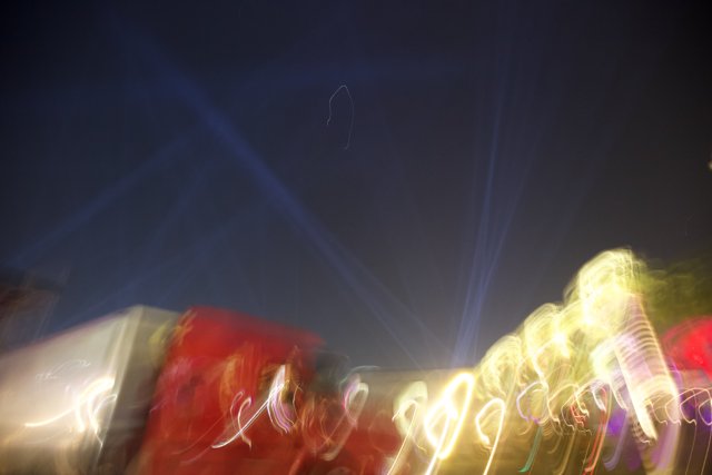 Night-time Festival Crowd in Motion