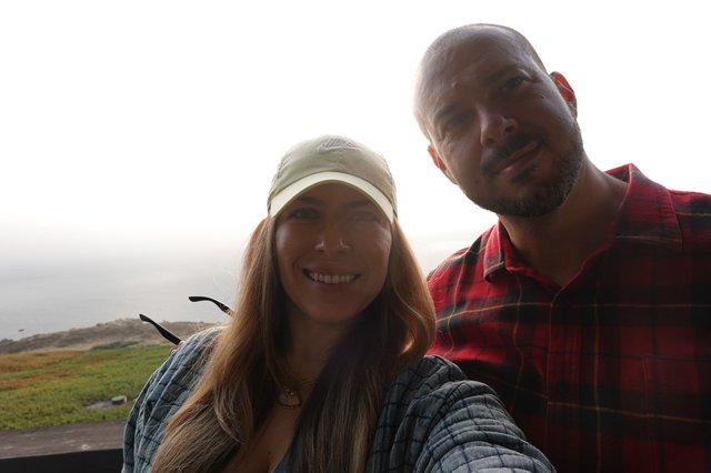 Couple's Coastal Selfie at Scenic Overlook
