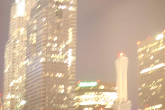 Blurred Metropolis at Night