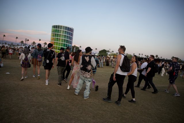 Eclectic Vibes: Sunset Strides at Coachella 2024