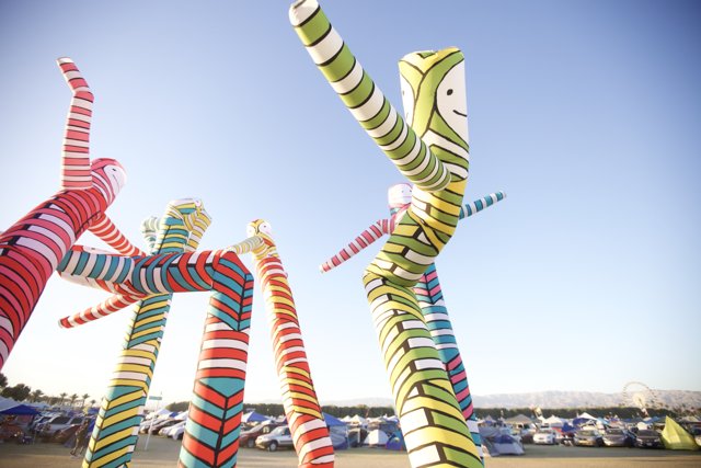 Colorful Sculptures in the Fields