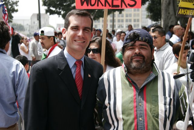 Eric Garcetti and Eric G at a Formal Event