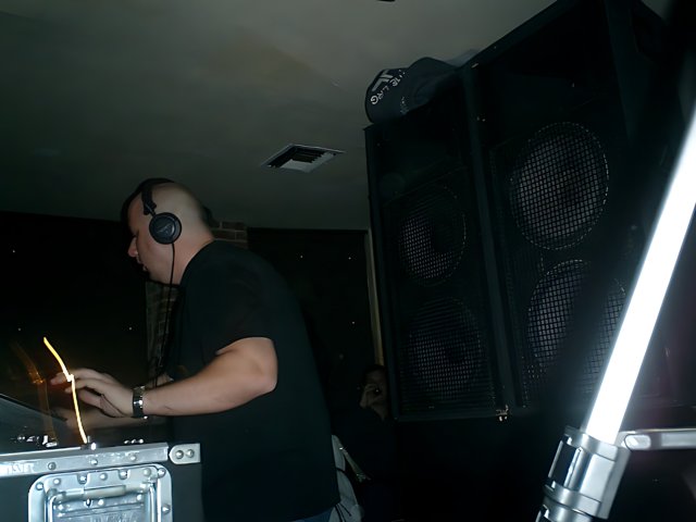 DJ Jamming with Headphones