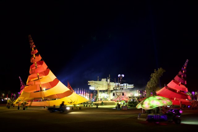 Glowing Tent at Coachella