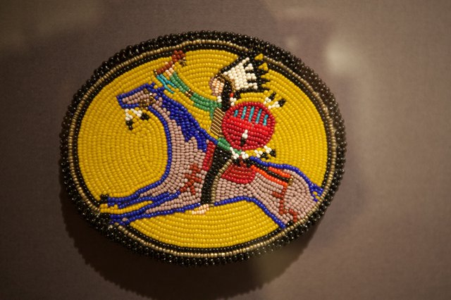 Traditional Native American Beaded Dancer Medallion