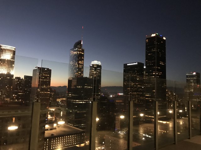 Evening View of Los Angeles Skyline