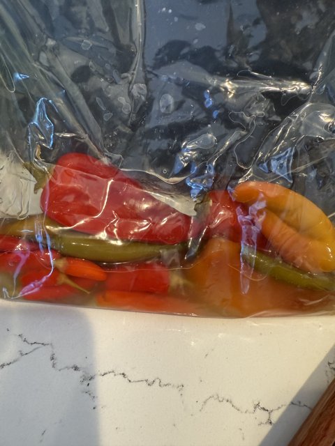 Vibrant Produce in Plastic