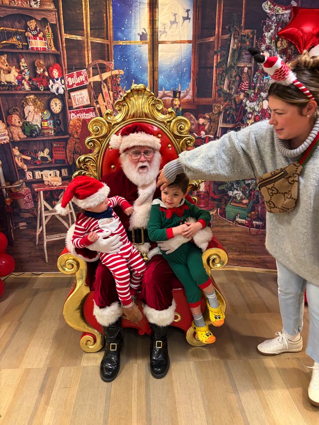 Family Visit with Santa at Christmas Grotto