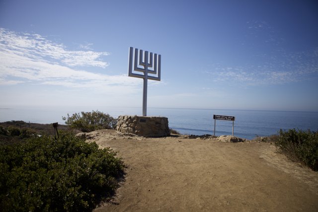 Peaceful Sunset Menorah