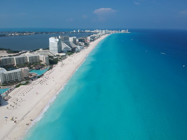 Aerial View of Cancun's Stunning Coastline