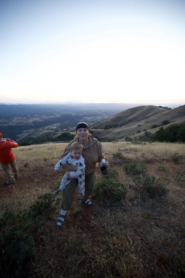 Mother and Toddler at Dawn on Mount Diablo