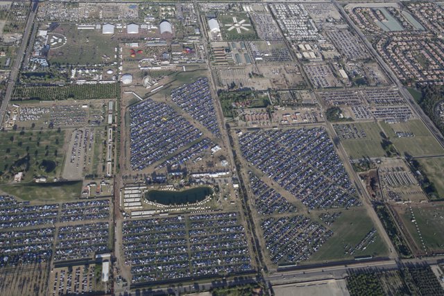 Overhead View of Coachella Parking Lot