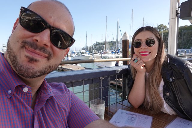 Couple Enjoying Marina Lunch Date