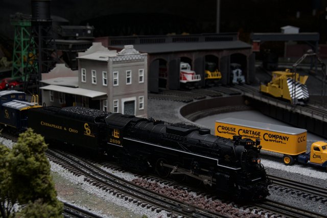 Miniature Railroad in a Diorama