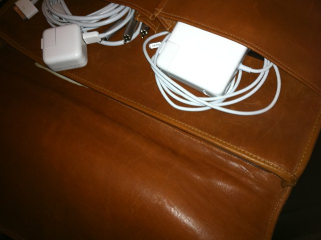 Leather case with chargers