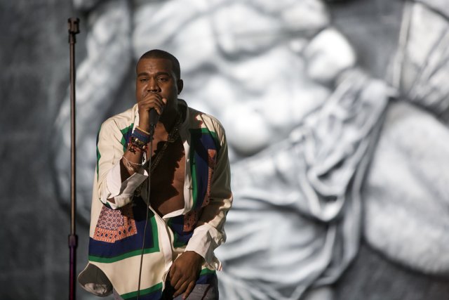 Kanye West Rocks the Stage at the Grammy Awards