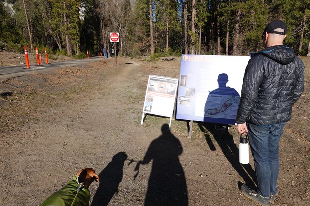 Family Shadow Portrait at Park Information Station
