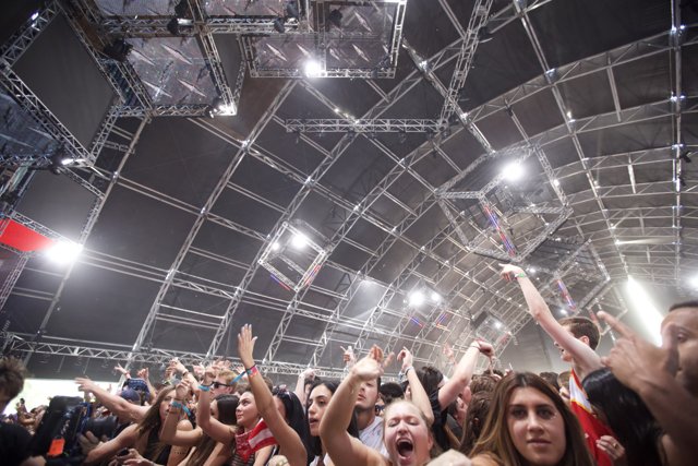 Concertgoers Raise the Roof
