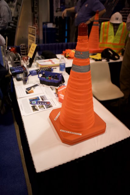 Cone on Table at Robot Automation Show