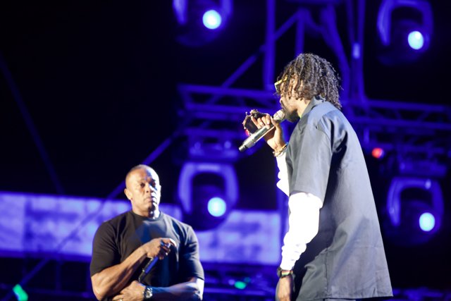 Dr. Dre and a Guest Perform on Coachella Stage