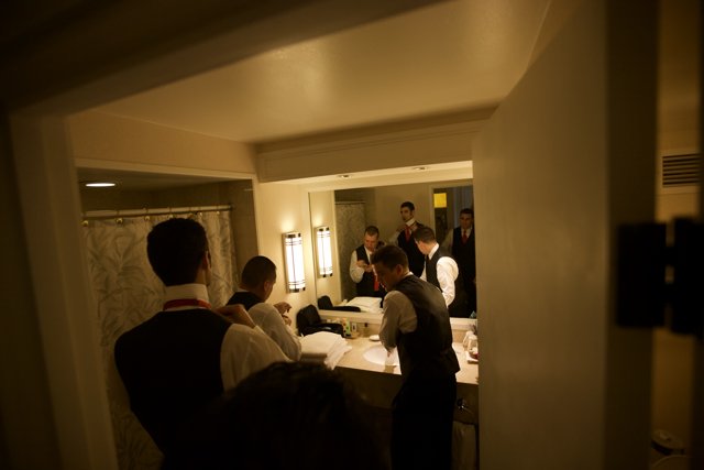 Groomsmen Getting Ready at the Grand Hotel
