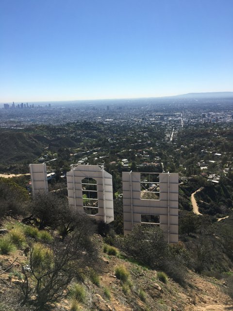 Hollywood Sign Overlooking the City