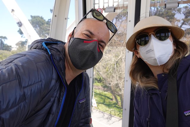 Masked Couple's Selfie During Pandemic Era