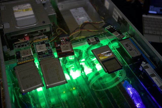 Glowing Machine: A Computer with Green Leds