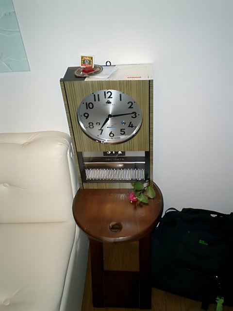 A Clock on a Small Table in Tokyo