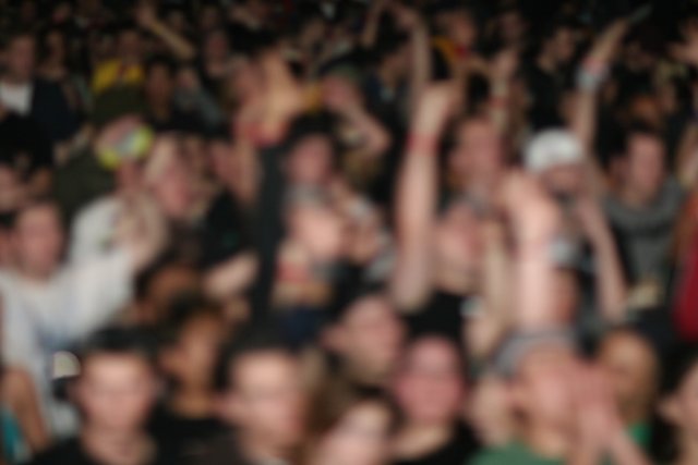 Blurred Crowd at Rock Concert